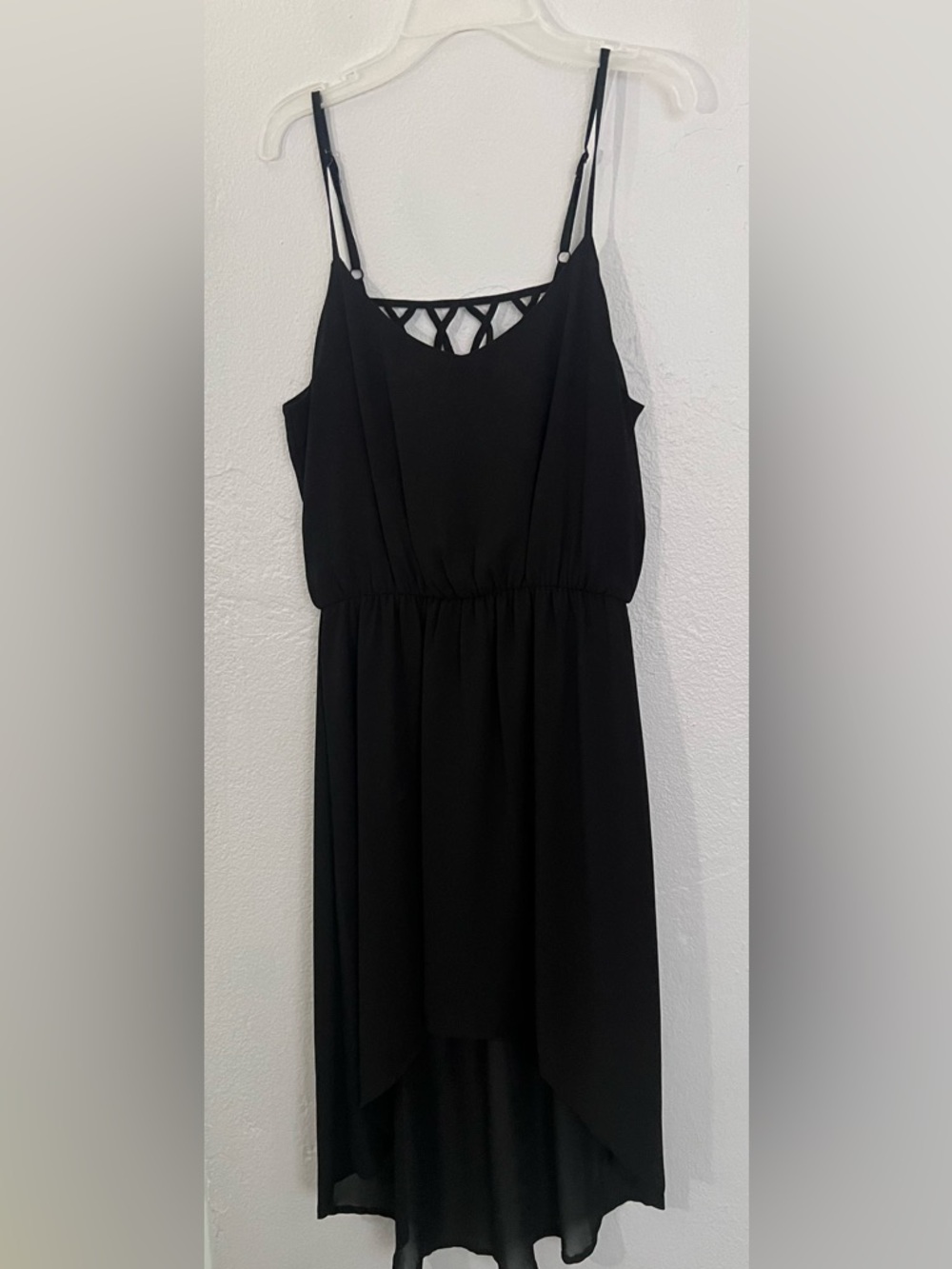 HeartSoul Black Strappy High-Low Dress